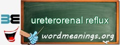 WordMeaning blackboard for ureterorenal reflux